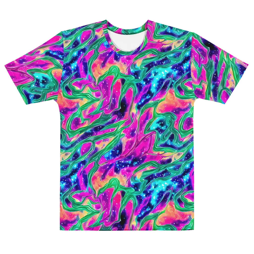 Hypercolor Oasis on Men's Cotton Crew Neck T-Shirt — Front