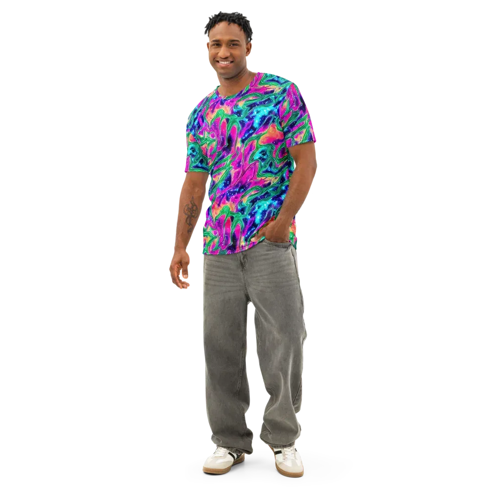 Hypercolor Oasis on Men's Cotton Crew Neck T-Shirt — Front