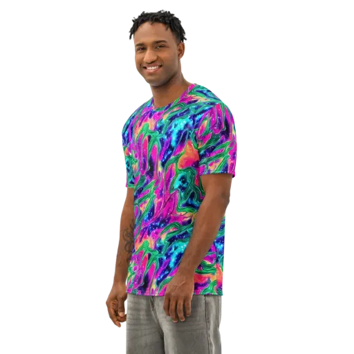 Hypercolor Oasis on a Men's Cotton Crew Neck T-Shirt