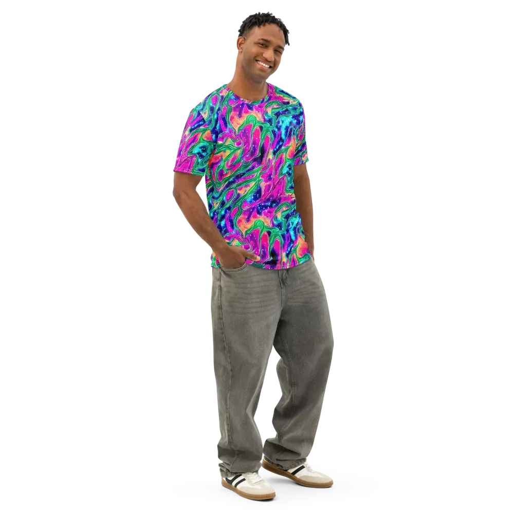 Hypercolor Oasis on Men's Cotton Crew Neck T-Shirt — Right Front