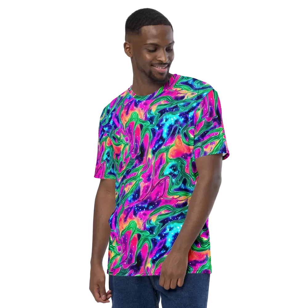 Hypercolor Oasis on Men's Crew Neck T-Shirt — Left
