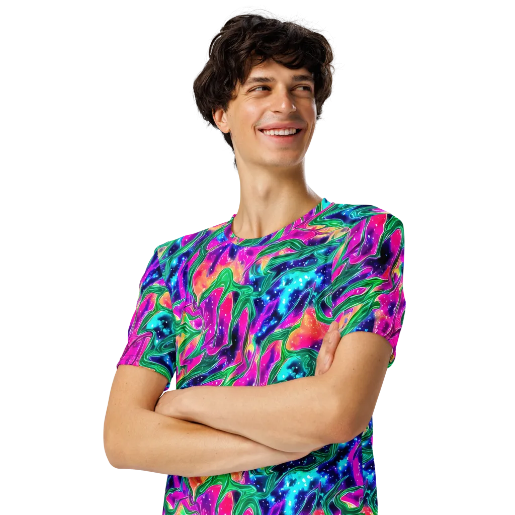 Hypercolor Oasis on Men's Crew Neck T-Shirt — Left Front