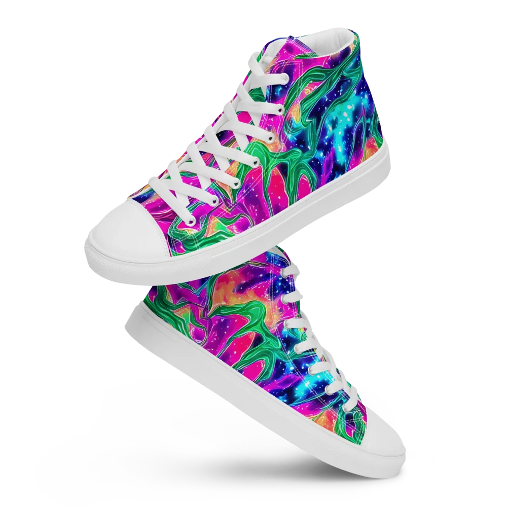 Hypercolor Oasis on Men's High Top Canvas Shoes — Front