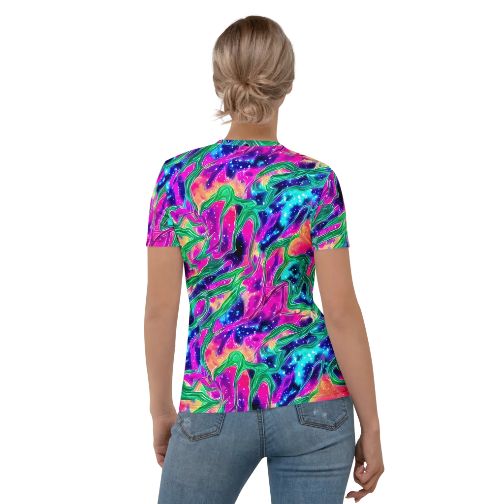 Hypercolor Oasis on Women's Crew Neck T-Shirt — Back