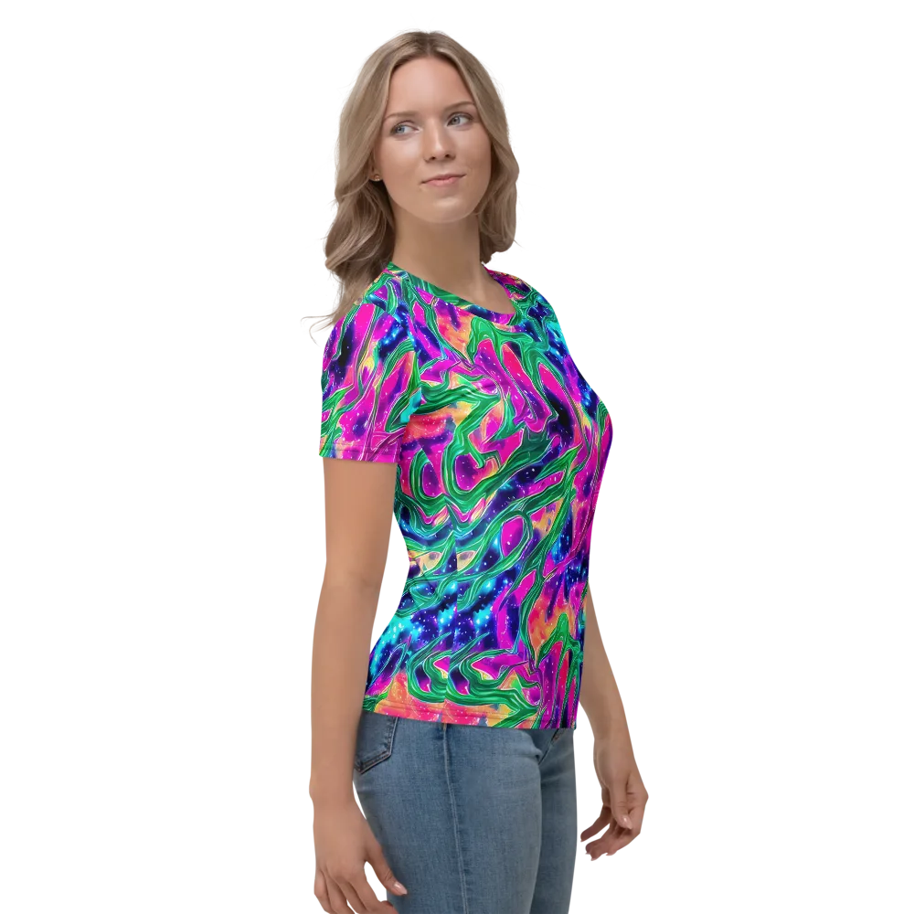 Hypercolor Oasis on Women's Crew Neck T-Shirt — Right