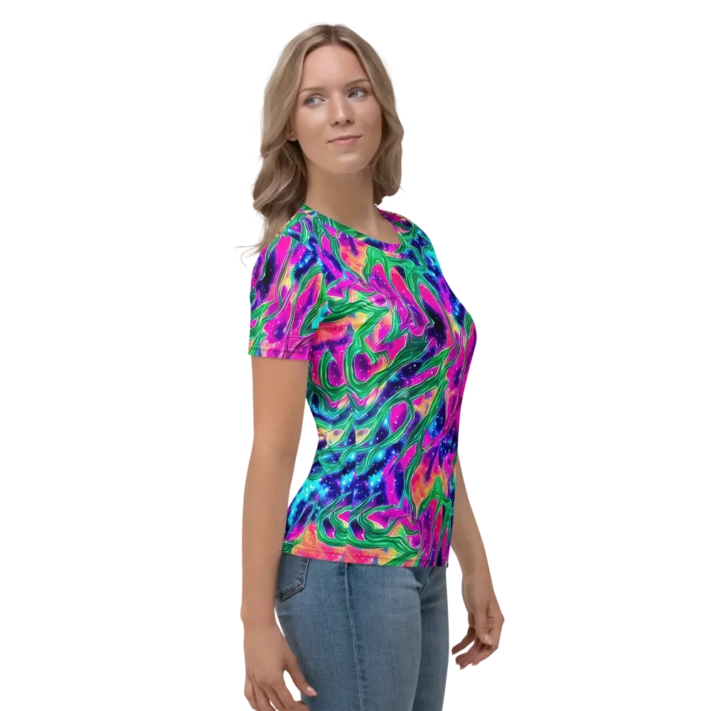 Hypercolor Oasis on Women's Crew Neck T-Shirt — Right