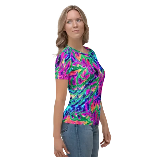 Hypercolor Oasis on a Women's Crew Neck T-Shirt