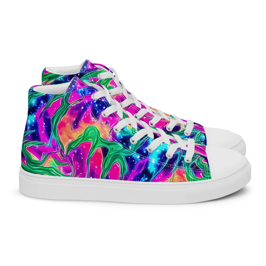 Hypercolor Oasis on Women's High Top Canvas Shoes — Right