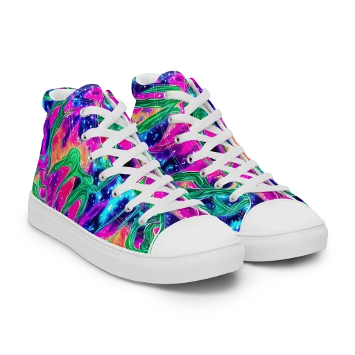 Hypercolor Oasis on a Women's High Top Canvas Shoes