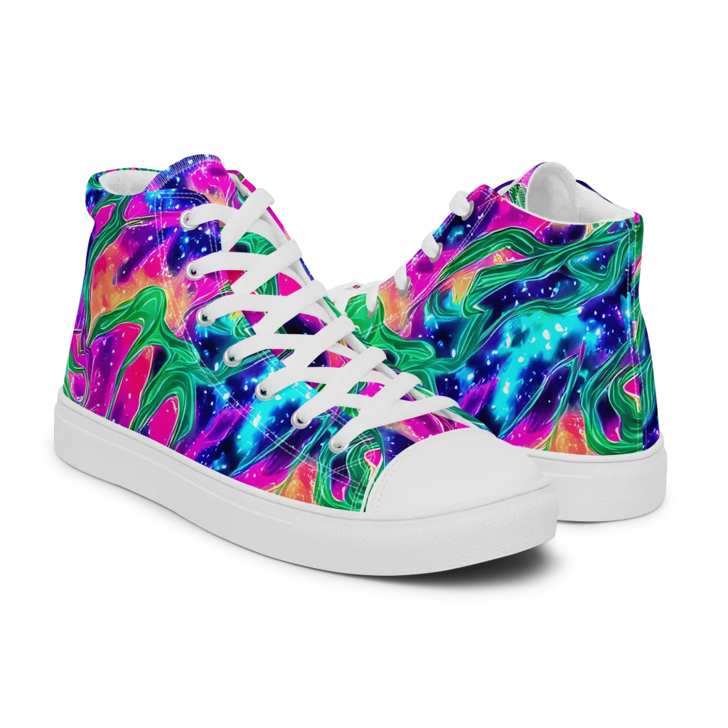 Hypercolor Oasis on Women's High Top Canvas Shoes — Right
