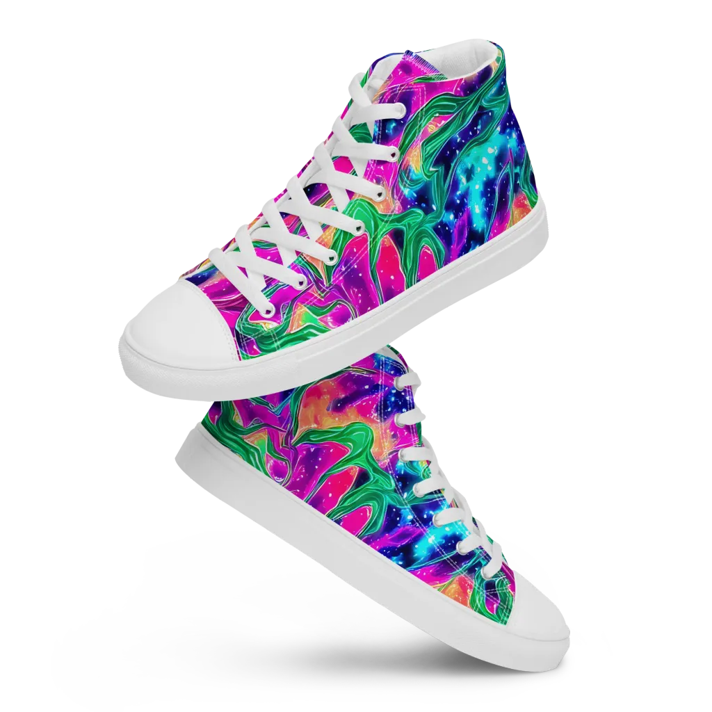 Hypercolor Oasis on Women's High Top Canvas Shoes — Front