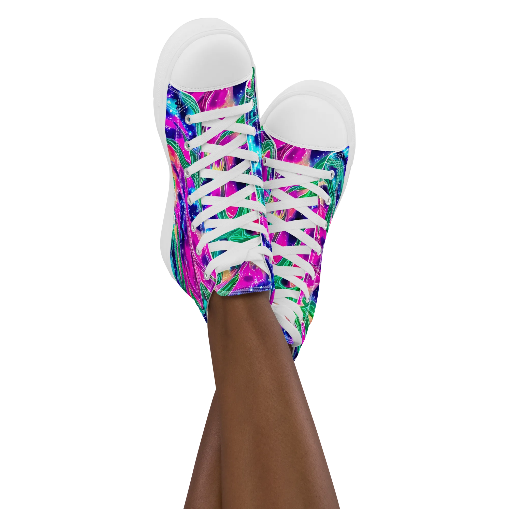 Hypercolor Oasis on Women's High Top Canvas Shoes — Front