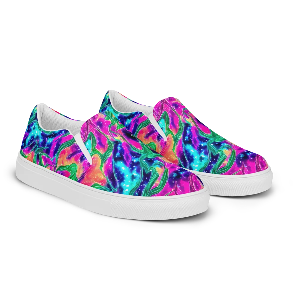 Hypercolor Oasis on Men's Slip-On Canvas Shoes — Right Front