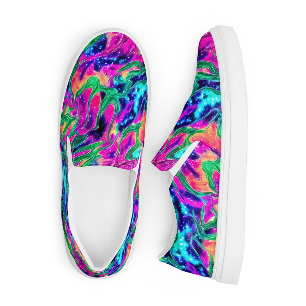 Hypercolor Oasis on Men's Slip-On Canvas Shoes — Front