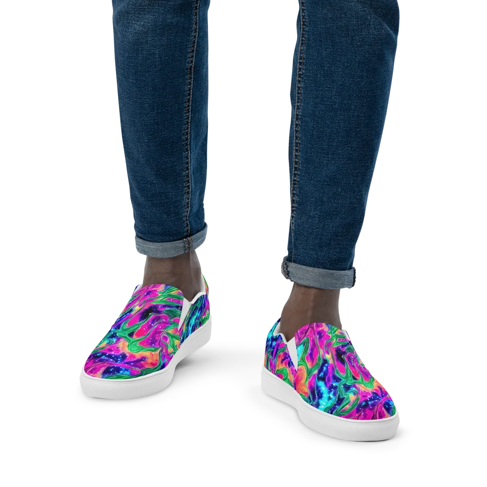 Hypercolor Oasis on Men's Slip-On Canvas Shoes — Front