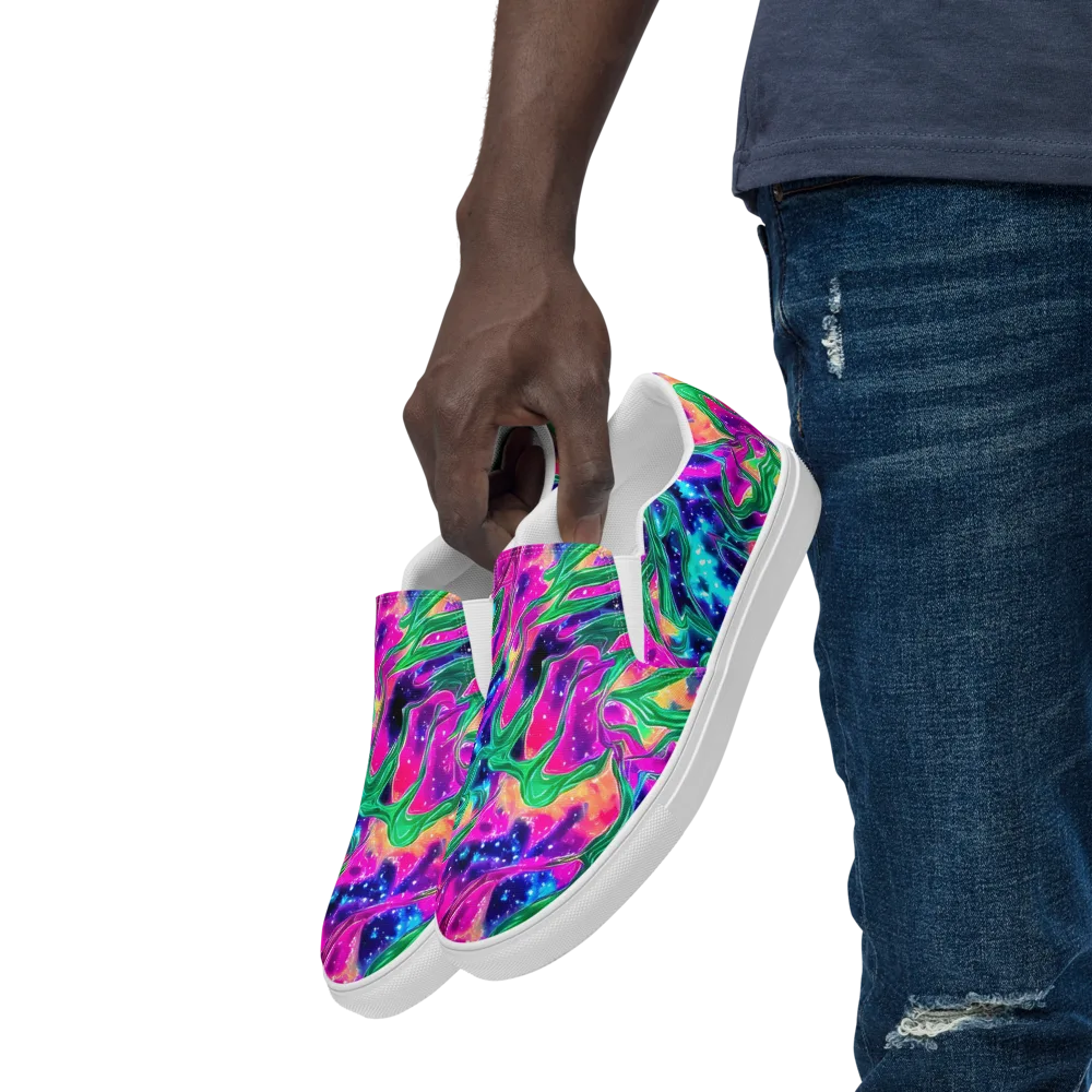 Hypercolor Oasis on Men's Slip-On Canvas Shoes — Left Front