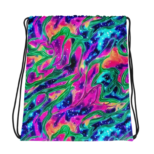 Hypercolor Oasis on a Drawstring Bag