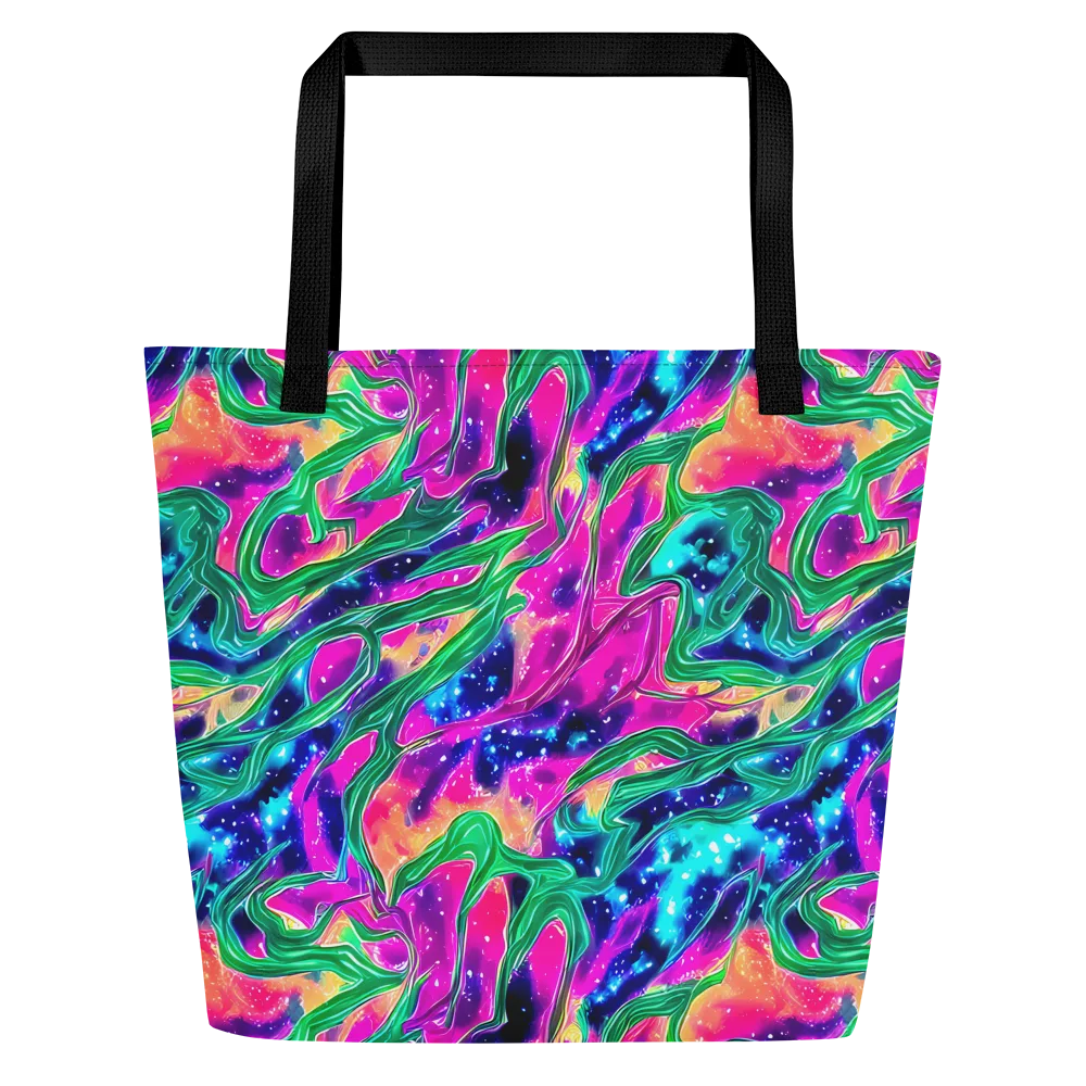 Hypercolor Oasis on Large Tote Bag W/ Pocket — Front