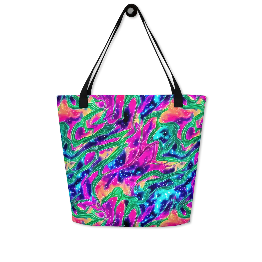 Hypercolor Oasis on Large Tote Bag W/ Pocket — Front