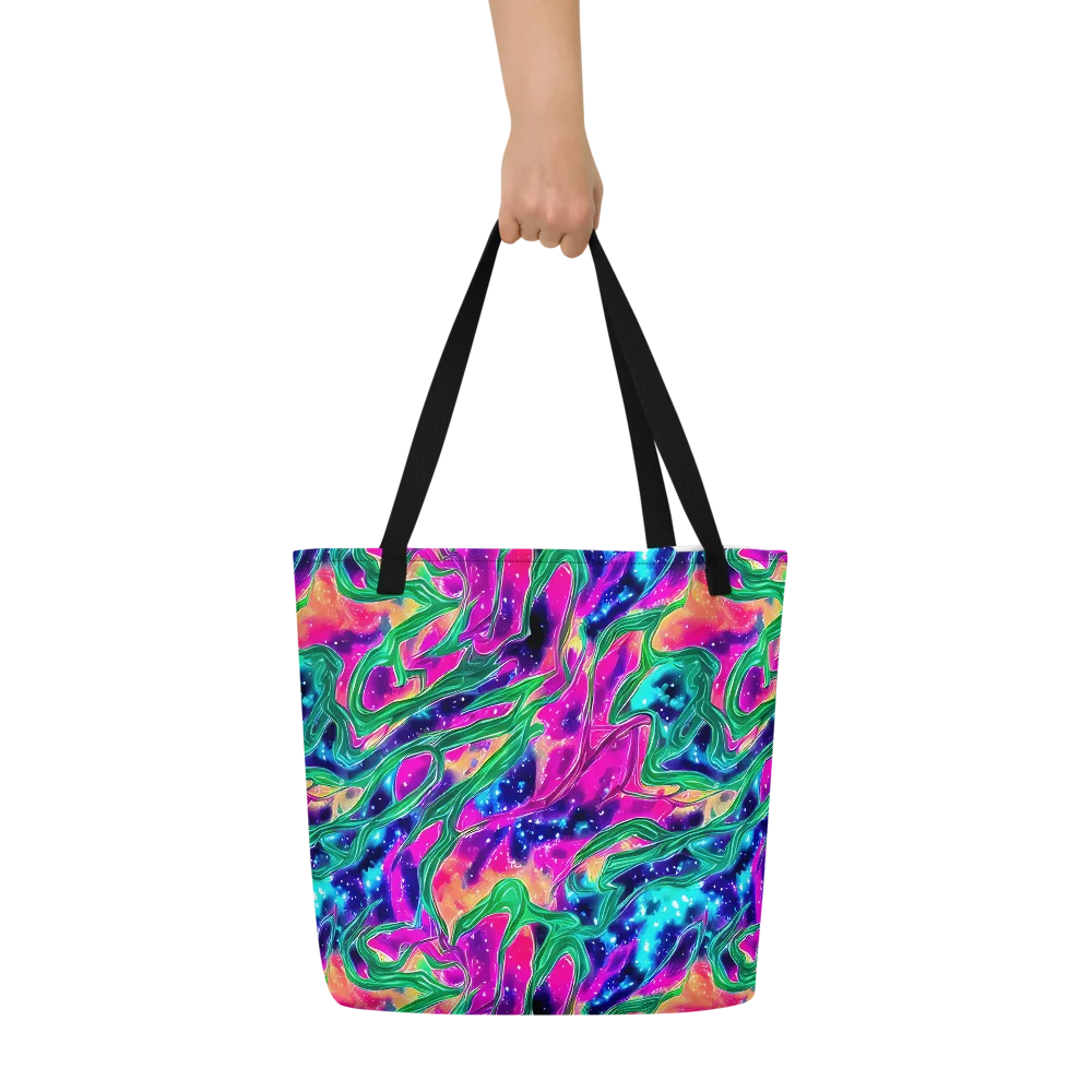 Hypercolor Oasis on Large Tote Bag W/ Pocket — Front