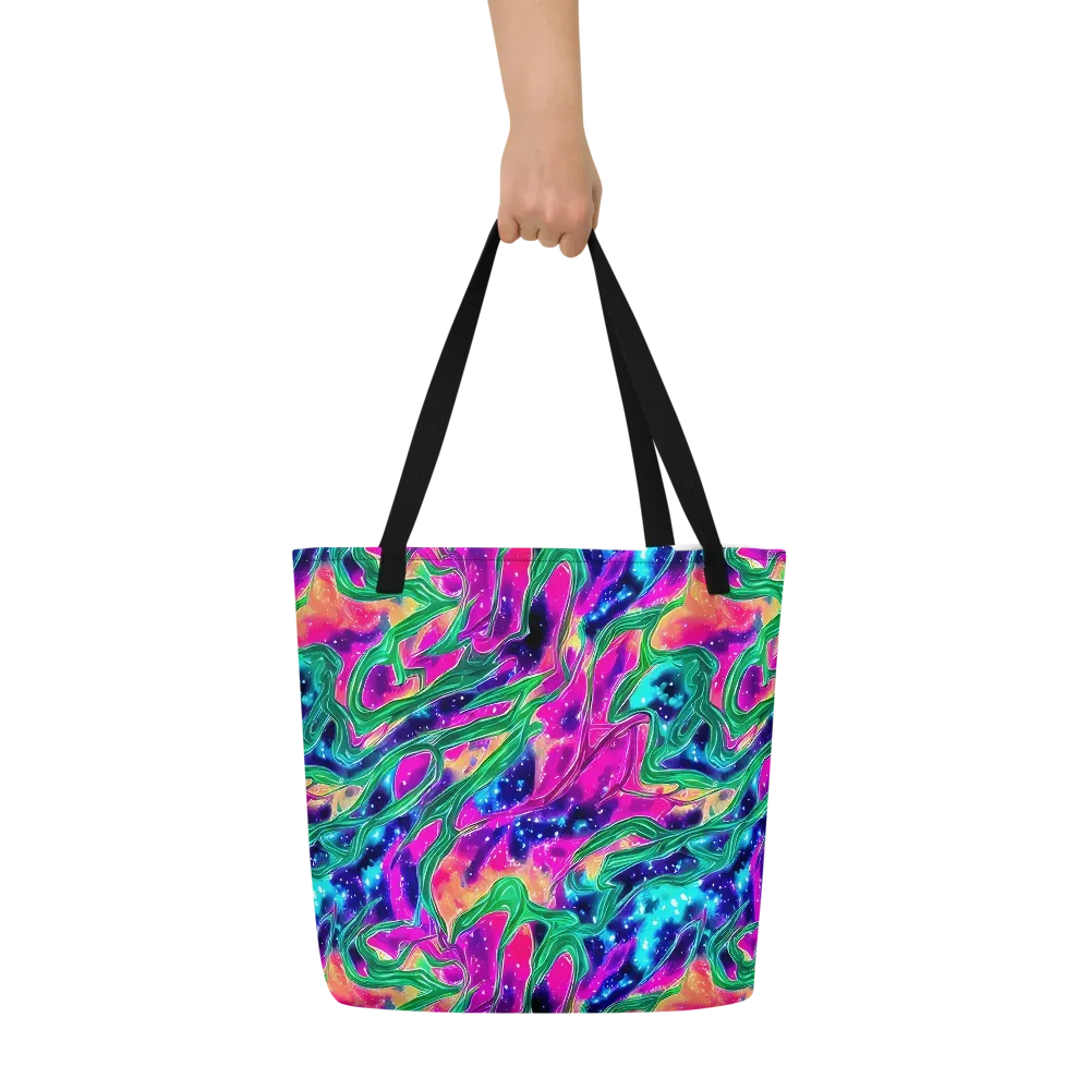 Hypercolor Oasis on Large Tote Bag W/ Pocket — Front