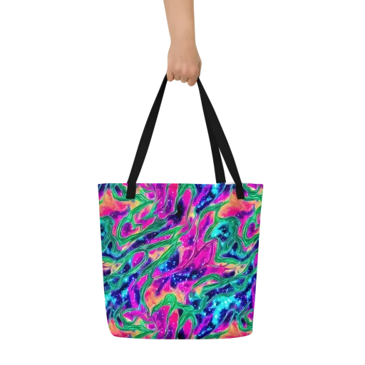 Hypercolor Oasis on a Large Tote Bag W/ Pocket