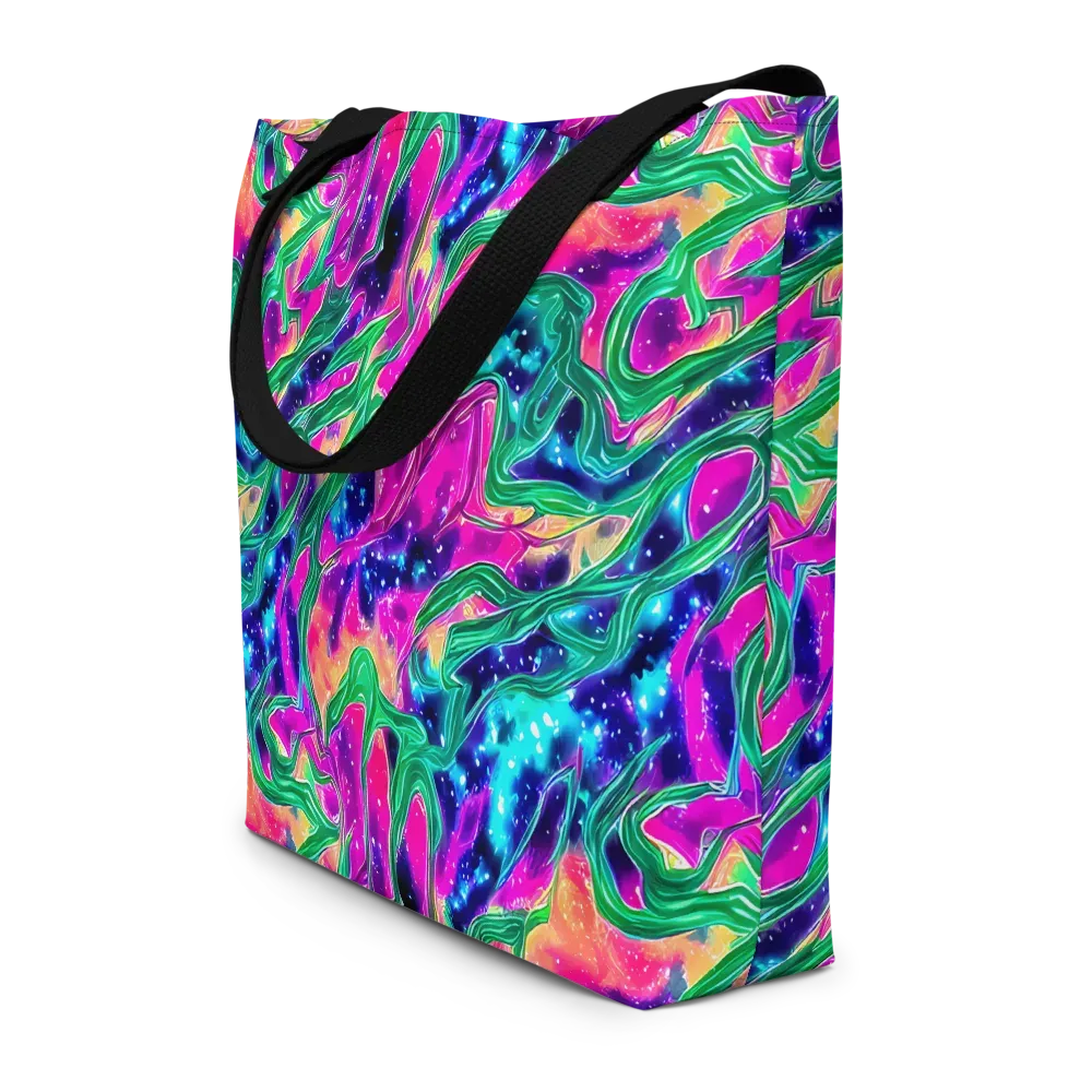 Hypercolor Oasis on Large Tote Bag W/ Pocket — Front