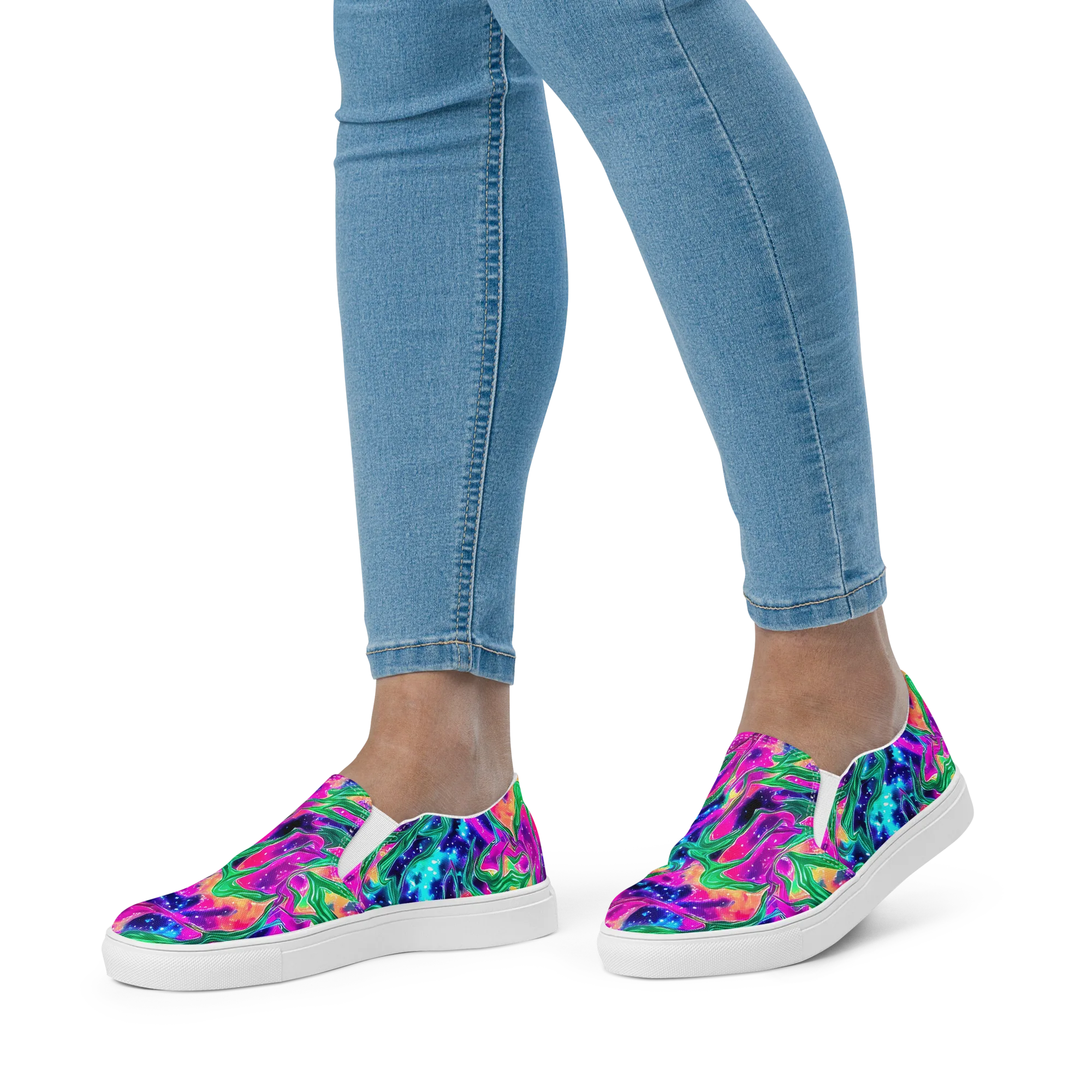 Hypercolor Oasis on Women's Slip-On Canvas Shoes — Front