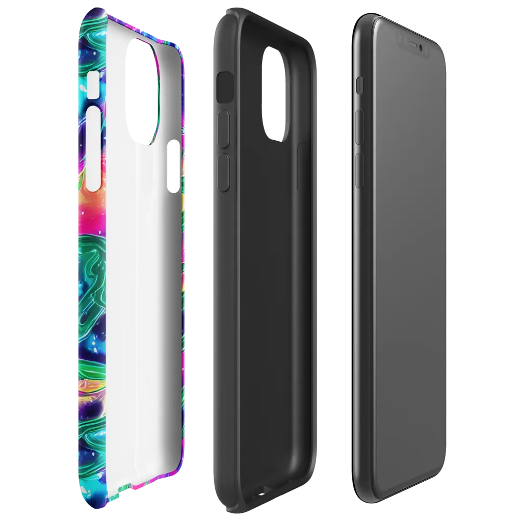 Hypercolor Oasis on Tough Case for iPhone® — Right