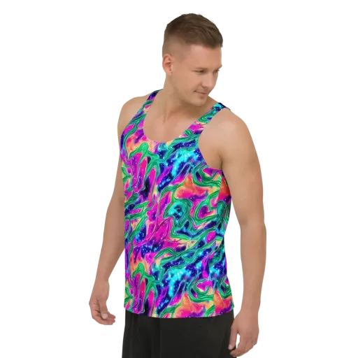 Hypercolor Oasis on a Men's Tank Top