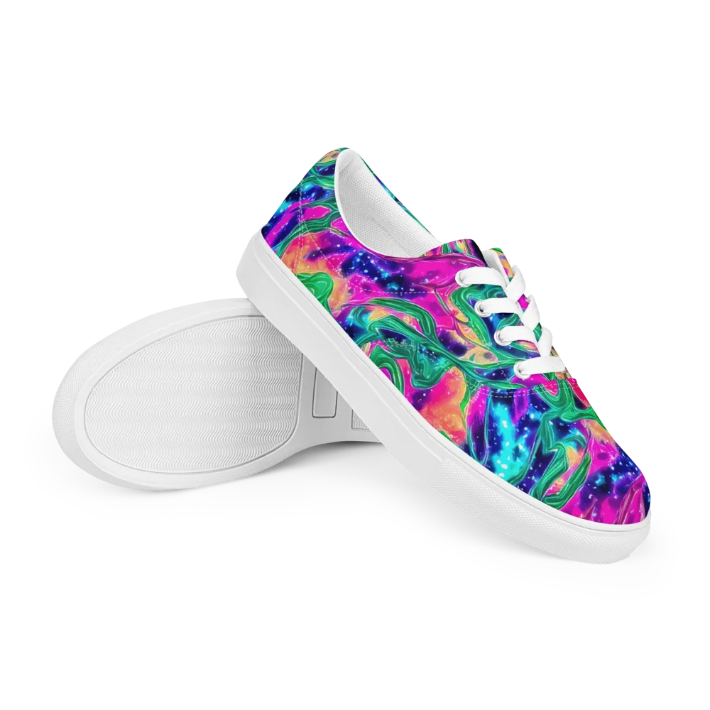 Hypercolor Oasis on Men's Lace-Up Canvas Shoes — Right Front
