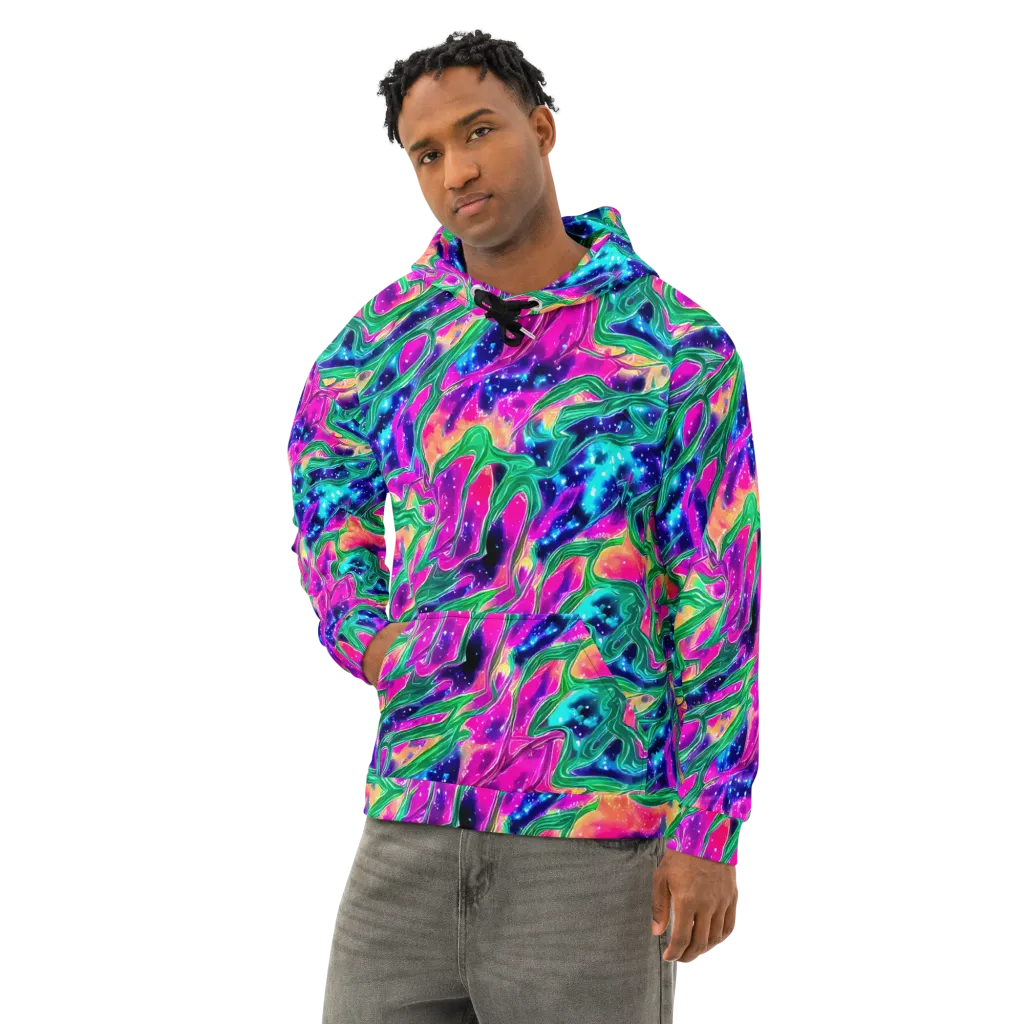 Hypercolor Oasis on Cotton Hoodie — Left Front