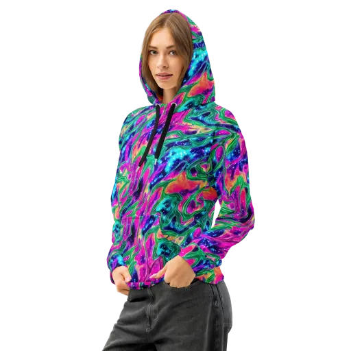 Hypercolor Oasis on a Cotton Hoodie
