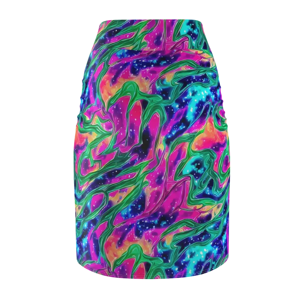 Hypercolor Oasis on Pencil Skirt — Back