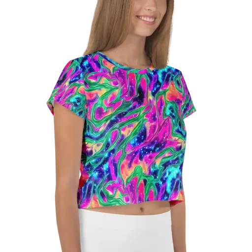 Hypercolor Oasis on a Crop Tee