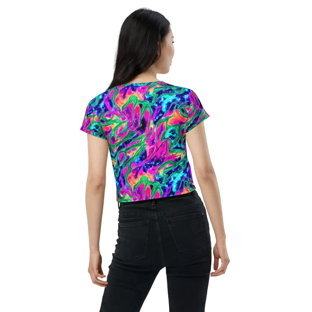 Hypercolor Oasis on Crop Tee — Back