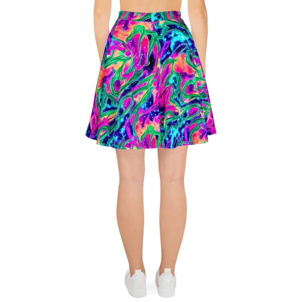 Hypercolor Oasis on Skater Skirt — Back