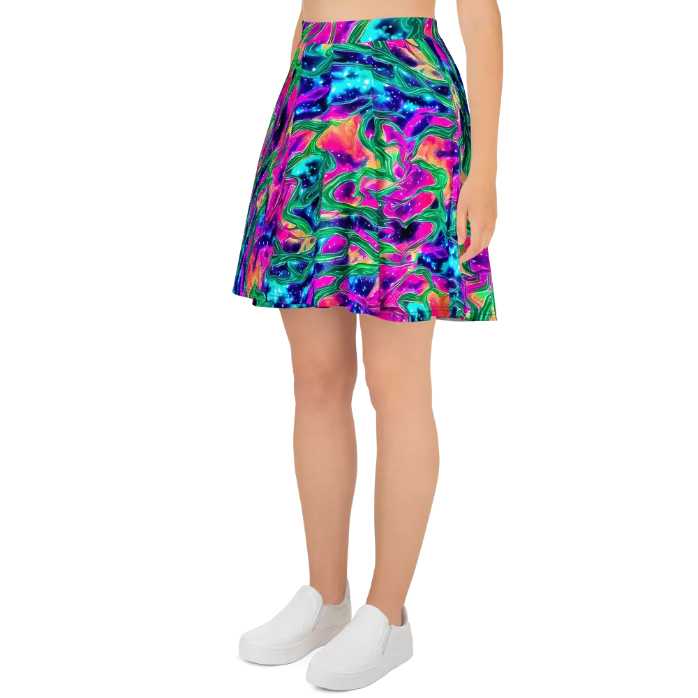 Hypercolor Oasis on Skater Skirt — Left