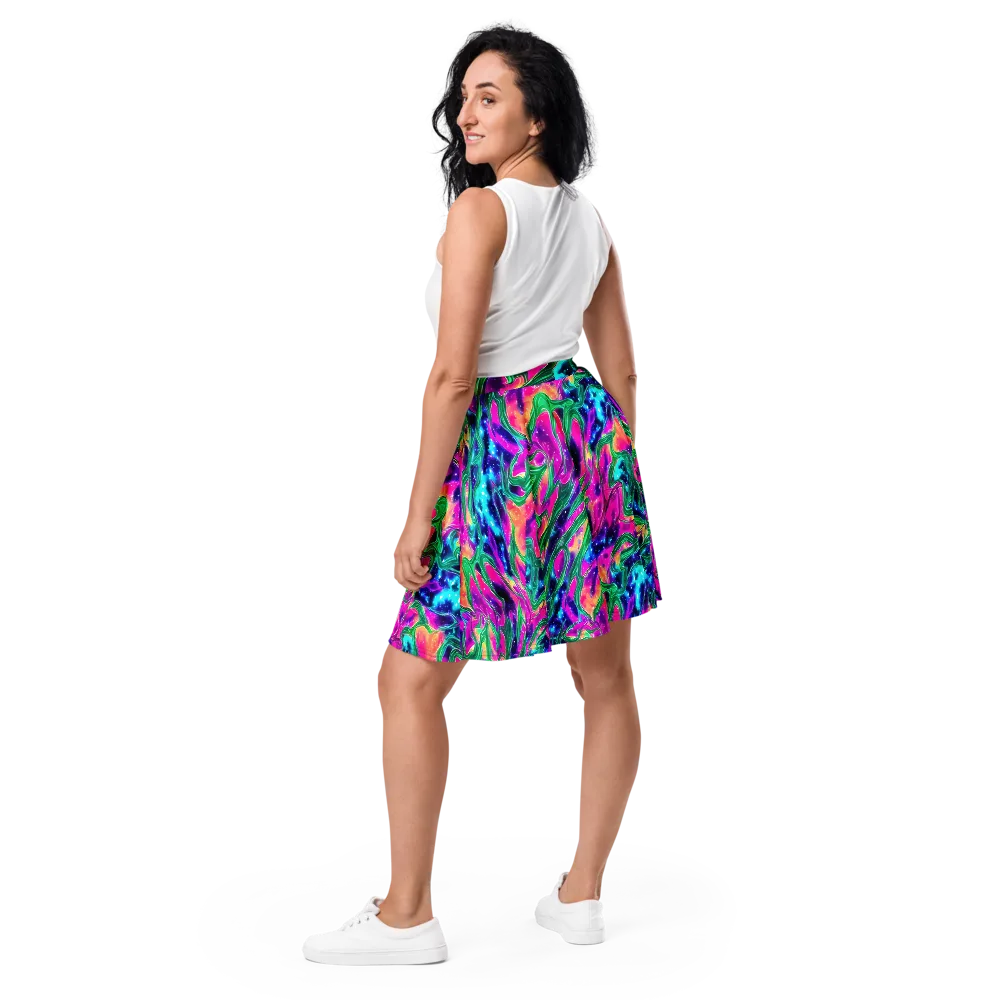 Hypercolor Oasis on Skater Skirt — Back