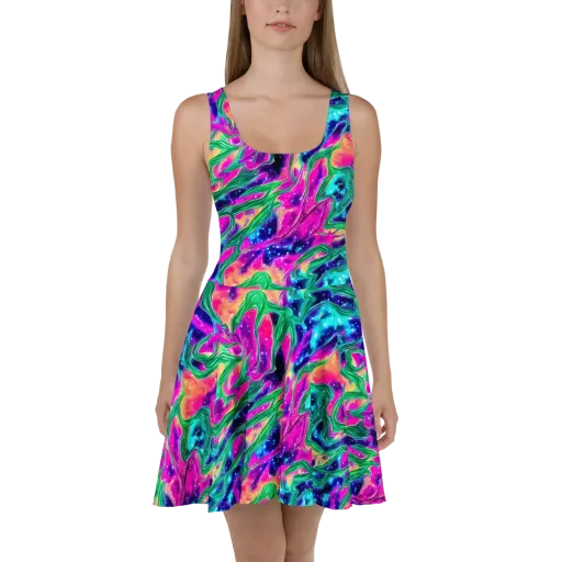 Hypercolor Oasis on a Skater Dress