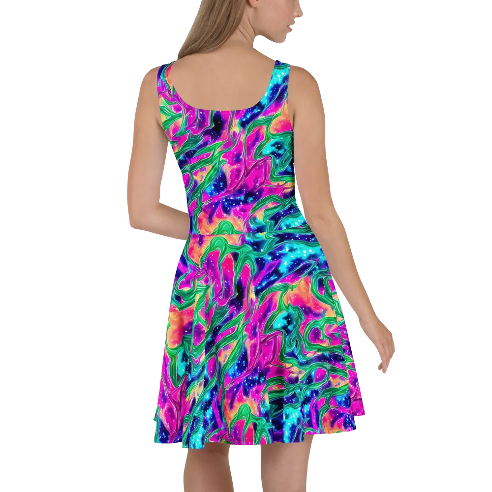 Hypercolor Oasis on Skater Dress — Back