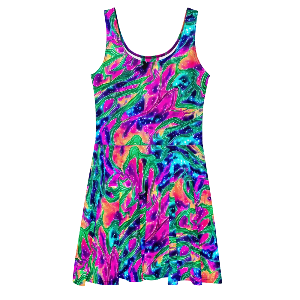 Hypercolor Oasis on Skater Dress — Front