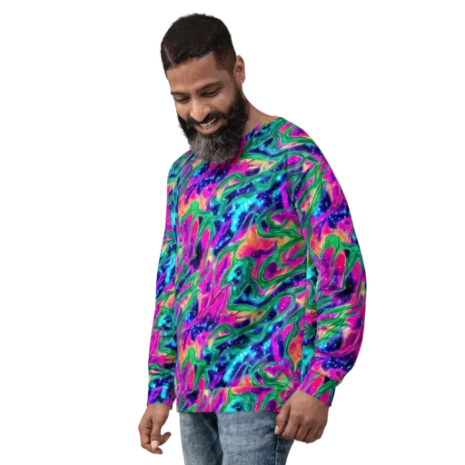 Hypercolor Oasis on a Sweatshirt