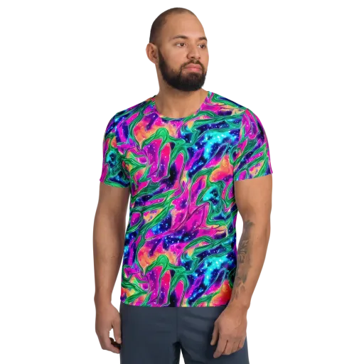 Hypercolor Oasis on a Men's Athletic T-Shirt