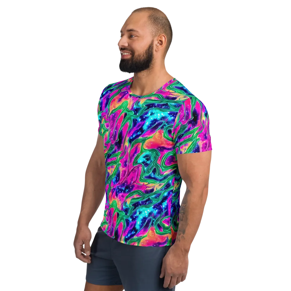 Hypercolor Oasis on Men's Athletic T-Shirt — Left
