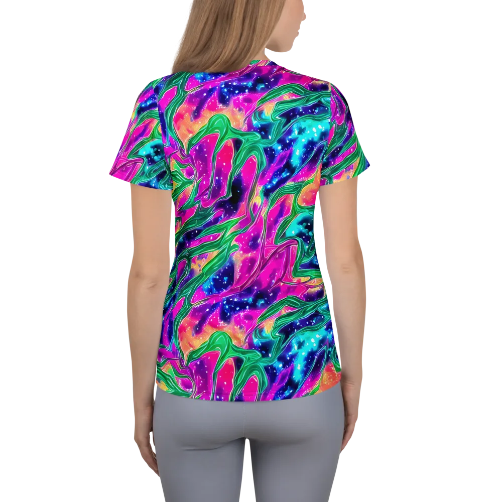Hypercolor Oasis on Women's Athletic T-Shirt — Back