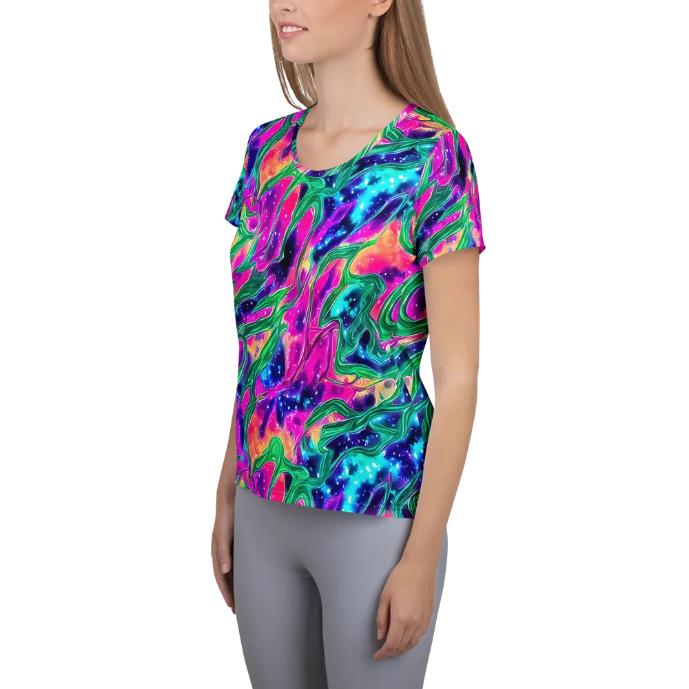 Hypercolor Oasis on Women's Athletic T-Shirt — Left