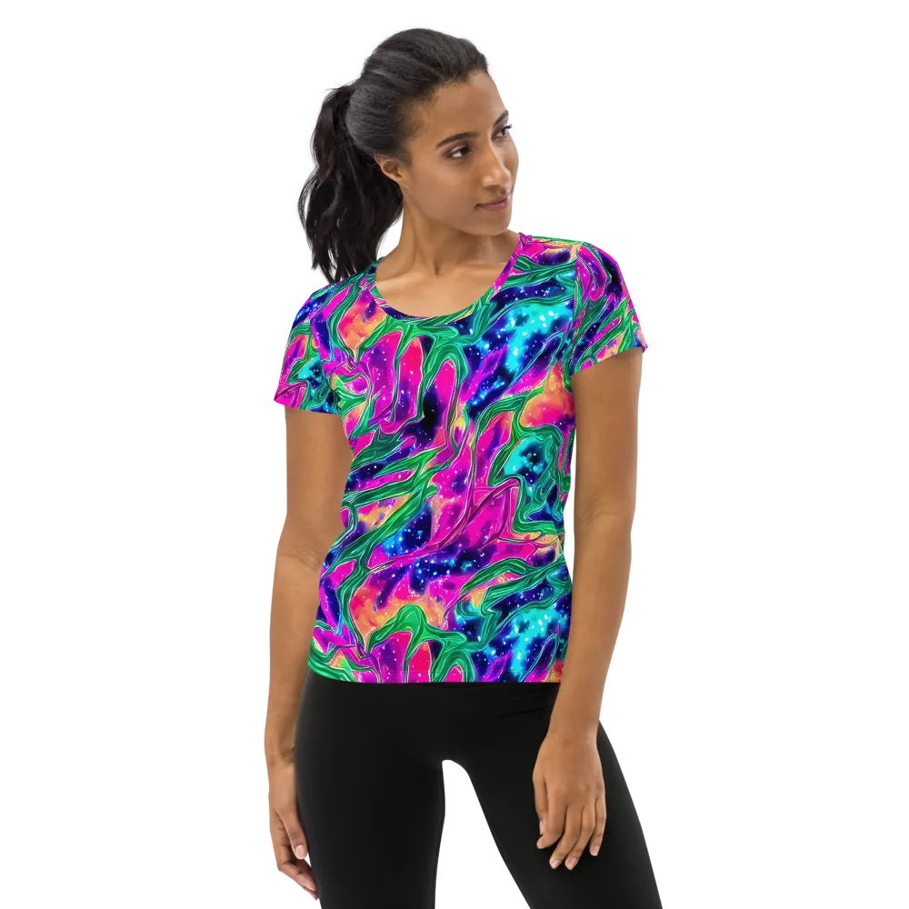 Hypercolor Oasis on Women's Athletic T-Shirt — Front