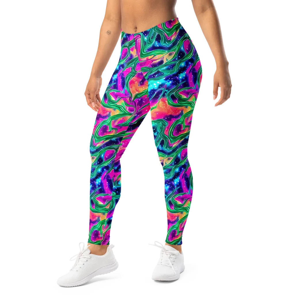 Hypercolor Oasis on Leggings — Left Front