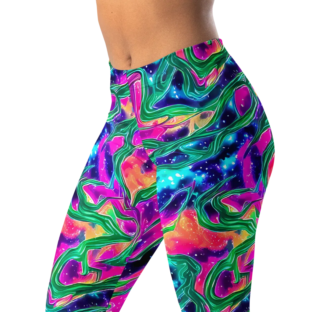 Hypercolor Oasis on Leggings — Left Front
